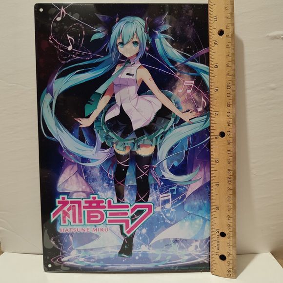 Hatsune Miku Metal Tin Sign Wall Hanging Official Anime Collectible Decoration - Picture 2 of 2
